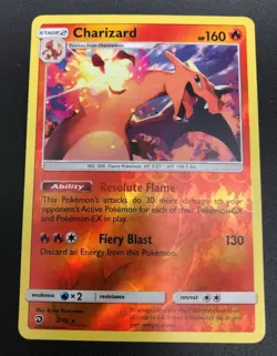 Charizard Reverse HOLO RARE 3/70 Pokemon TCG SM Dragon Majesty NM Shiny 2018 - Image 1