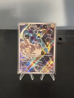 2025 Pokemon Thundurus 209 Black Star Promo Illustration Holo (B) - Image 1