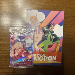 Unopened One Piece Card Game Promo Exhibition Emotion Luffy P-041 With Postcard - Image 1