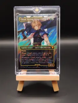 Cloud, Ex-SOLDIER (Borderless) (Surge Foil) - Commander: FINAL FANTASY (FIC) - Image 1