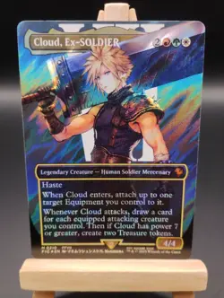 Cloud, Ex-SOLDIER (Borderless) (Surge Foil) - Commander: FINAL FANTASY (FIC) - Image 3