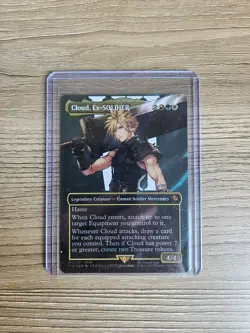 Cloud, Ex-SOLDIER (Borderless) (Surge Foil) Commander: Final Fantasy Foil - Image 1