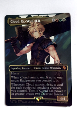 Cloud, Ex-SOLDIER (Borderless) (Surge Foil) Commander: Final Fantasy Foil No.210 - Image 1