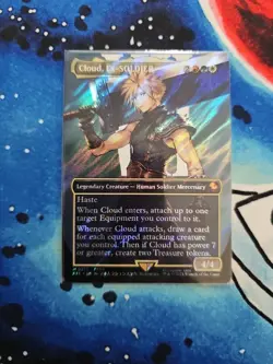 Cloud, Ex-SOLDIER (Borderless) (Surge Foil) Commander: Final Fantasy Foil - Image 1