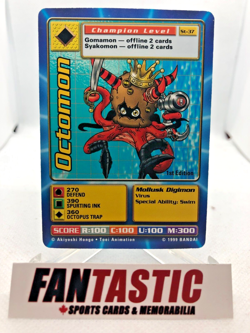 Octomon St-37 Digimon Digital Monsters Bandai 1999 Non-Foil 1st Edition - Image 1