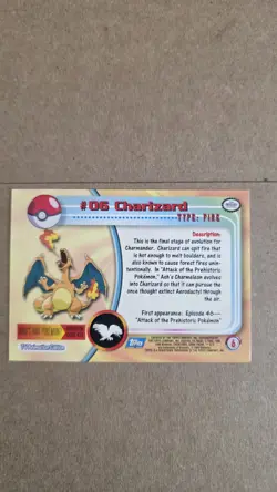 Topps TV Animation Edition Pokemon #06 Charizard Non-Sport Trading Card - Image 2