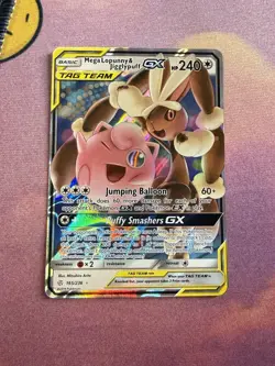 Mega Lopunny & Jigglypuff GX - 165/236 - Pokemon Cosmic Eclipse Sun Moon Card NM - Image 1