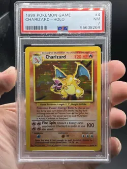 PSA 7 Charizard Holo Rare #4 1999 Pokemon Base Set Unlimited English WOTC NM - Image 3