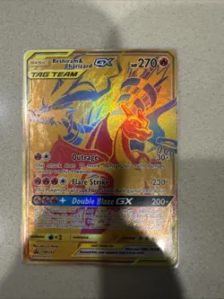 Pokemon Reshiram & Charizard / Pikachu & Zekrom GX Tag Team Gold Promo Card Set - Image 2