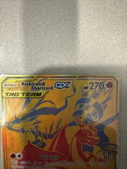 Pokemon Reshiram & Charizard / Pikachu & Zekrom GX Tag Team Gold Promo Card Set - Image 3