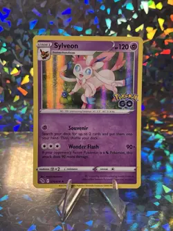 Sylveon 35/78 Pokemon Go Set Holo Rare Pokemon Card TCG 2022 - Image 1