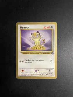 Meowth | 56 / 64 | Jungle | Fruit Rollup Gold Border Promo | Pokemon Card | NM - Image 1