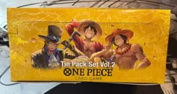 New One Piece Card Game Tin Pack Set Vol.2 [TS-02] Display 12x Tins English Op13 - Image 1