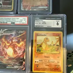 lot of 9 graded pokemon cards Charizard, Charmander BaseSet, Articuno Make Offer - Image 2