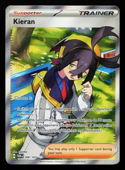 Kieran 206/167 Ultra Rare Twilight Masquerade Pokemon Card - Image 1