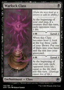 Warlock Class 125/281 AFR MTG Magic the Gathering card - Image 1