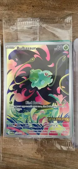 LOT OF 3 Bulbasaur 133/132 Illustration Rare Pokemon Mega Evolution 2 STAMPED +1 - Image 3