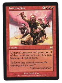 Magic The Gathering MTG - Onslaught ONS 2002 - #213 Insurrection NM x1 - LOT2 - Image 1