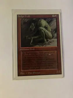 MTG Sedge Troll Unlimited Edition Rare LP Magic The Gathering - Image 1