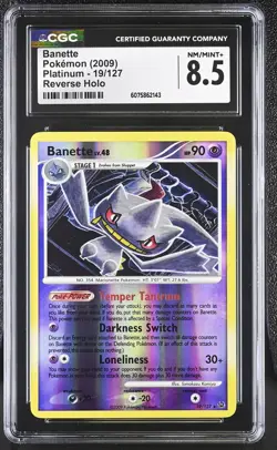 CGC 8.5 Banette 2009 Platinum 19/127 Reverse Holo Pokemon Card - Image 1