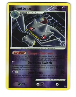 BANETTE 19/127 RARE PLATINUM POKEMON REVERSE HOLO LP 2009 - Image 2