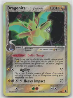 Pokemon TCG Dragonite EX Delta Species Holo Card 3/113 2005 Ultra Rare 3/113 - Image 1