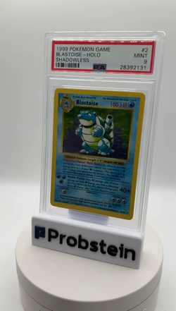 1999 Pokemon Game Shadowless #2 Blastoise Holo PSA 9 MINT - Image 2