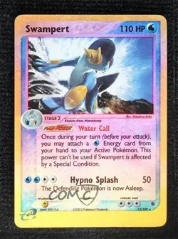 Swampert Reverse Foil Pokemon EX Ruby & Sapphire #13 2003 - Image 1