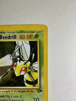 Pokemon TCG Koga's Beedrill Gym Challenge Holo Rare Card 9/132 MP - HP - Image 5