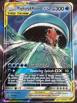 Pokemon Magikarp & Wailord GX SM166 Tag Team Promo Holo LP- - Image 1