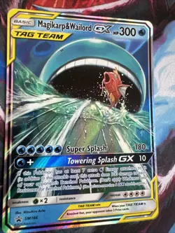 Pokemon Magikarp & Wailord GX SM166 Tag Team Promo Holo LP- - Image 2