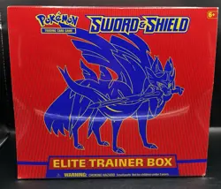Pokemon TCG Sword and Shield Base Set ETB Elite Trainer Box Zacian, New - Sealed - Image 1