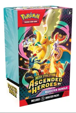 Presale Pokemon TCG: Mega Evolution-Ascended Heroes Booster Bundle (6 Packs) - Image 1