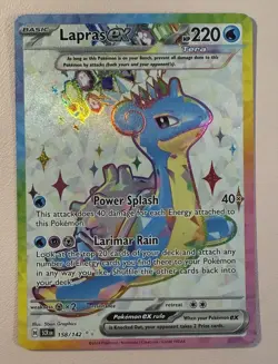 Pokemon TCG Lapras ex 158/142 Sv07: Stellar Crown Holo - Image 1