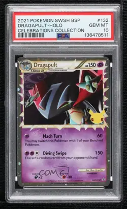 Dragapult (Celebrations Collection) Holo Pokemon Sword & Shield Black Star - Image 1