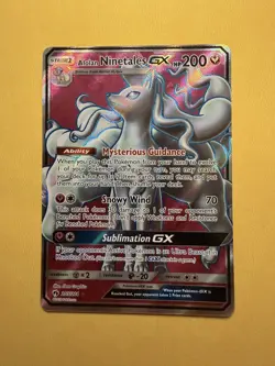 Alolan Ninetales GX (Full Art) 205/214 Pokemon TCG SM Lost Thunder NM - Image 1
