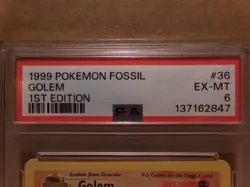 Pokemon TCG Golem 36/62 Fossil 1st Edition PSA Grade 6 - Image 4
