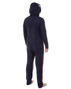 Marvel Spider-Man Miles Morales Union Suit Adult One Piece Hooded Pajamas - Image 5