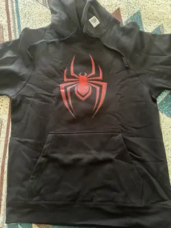 Marvel Spiderman - Miles Morales - Black / Red - Pullover Hoodie - Small - NEW - Image 2