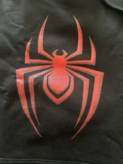 Marvel Spiderman - Miles Morales - Black / Red - Pullover Hoodie - Small - NEW - Image 3