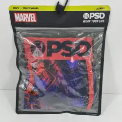 PSD Men's Boxer Brief Underwear Marvel Miles Morales Red Spiderman Size XS New - Image 1