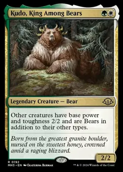 Mint/Near-Mint, English - 1 x MTG Kudo, King Among Bears - Foil Modern Horizons - Image 1