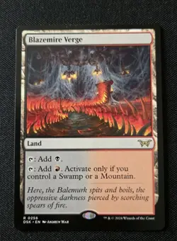 MTG - Blazemire Verge - Duskmourn House of Horror - Near Mint Rare #256 Non Foil - Image 1