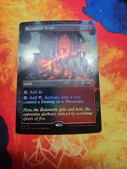 Blazemire Verge (Borderless) - Duskmourn: House of Horror - Foil - NM - Image 1