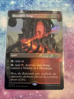 MTG Duskmourn: House of Horror - ​Blazemire Verge (Borderless) - Near Mint Foil - Image 1