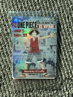 SEALED One Piece Monkey.D.Luffy College Basketball US Voyage P-055 Gonzaga Promo - Image 3