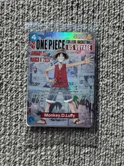SEALED One Piece Monkey.D.Luffy College Basketball US Voyage P-055 Gonzaga Promo - Image 4