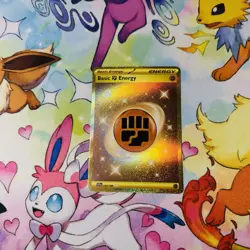Pokemon TCG Basic Fighting Energy Scarlet Violet Gold Hyper Rare Card 258/198 - Image 1