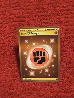 Pokemon TCG Basic Fighting Energy Scarlet & Violet Holo Gold Card 258/198 - Image 2