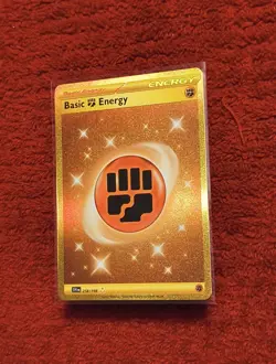 Pokemon TCG Basic Fighting Energy Scarlet & Violet Holo Gold Card 258/198 - Image 5